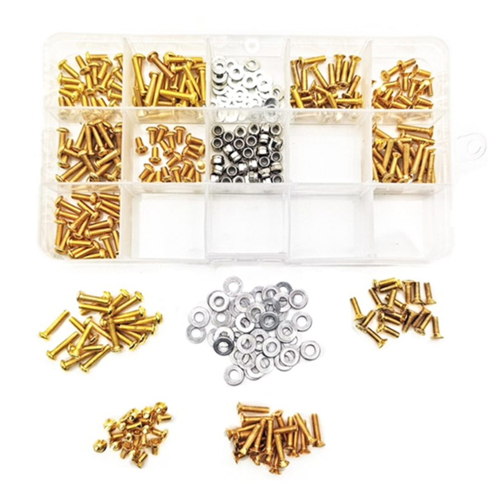 Golden 1/8 1/10 Universal RC Car Screws Set Vehicle Repair Tool Screws